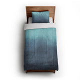 Kieran Watercolor Teal Ombre in Twin XL (68" x 92") Size