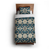 Mattheo Blue & Ivory in Twin XL (68" x 92") Size