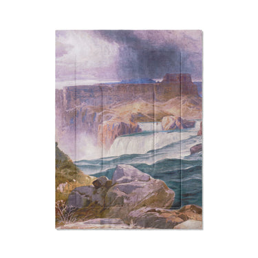 Shoshone Falls of the Great Idaho Snake River by Thomas Moran in Twin XL (68" x 92") Size