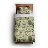 UFO Cow Abduction Toile in Twin XL (68" x 92") Size