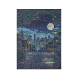 8 Bit Uptown Twilight Skyline in Twin XL (68" x 92") Size