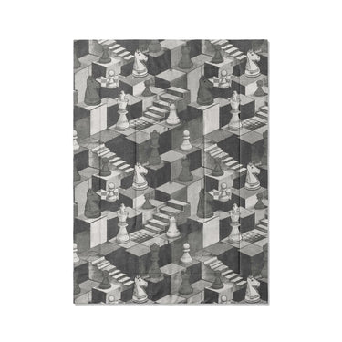 Harmon Surreal Chess Black & White in Twin XL (68" x 92") Size