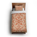 Floranna Ivory & Orange in Twin XL (68" x 92") Size