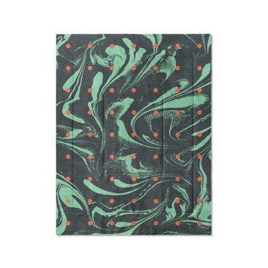 Acid Burn Teal & Orange in Twin (68" x 88") Size