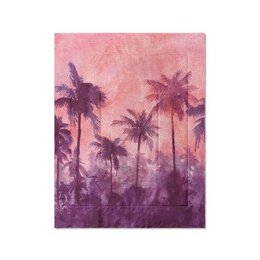 Sunset Palms Pink & Purple in Twin (68" x 88") Size