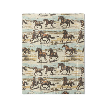 Wild Horses in Twin (68" x 88") Size