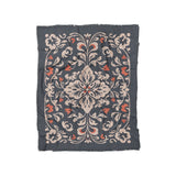 Annette Navy & Orange in Twin (68" x 88") Size