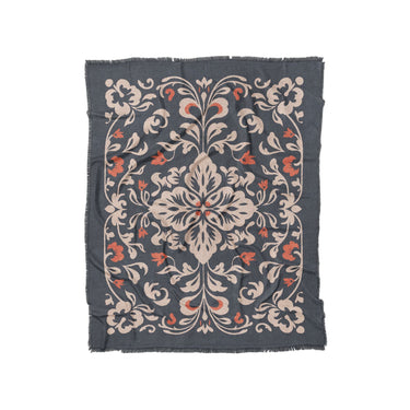 Annette Navy & Orange in Twin (68" x 88") Size