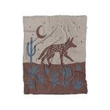 Desert Coyote Dark Red Clay & Dusty Blue in Twin (68" x 88") Size