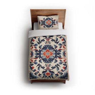 Wilhemina Navy & Red in Twin (68" x 88") Size