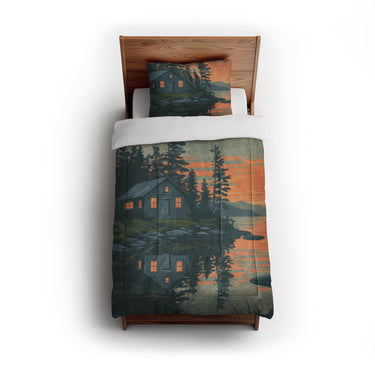 Adirondack Lakeside Cabin in Twin (68" x 88") Size