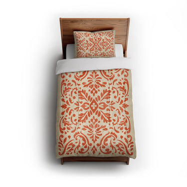 Floranna Ivory & Orange in Twin (68" x 88") Size
