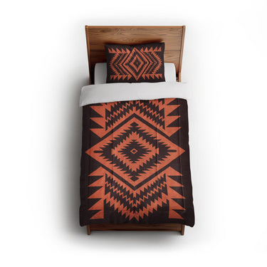 Reyno Orange & Maroon in Twin (68" x 88") Size