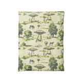 UFO Cow Abduction Toile in Twin (68" x 88") Size