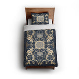 Belinda Navy & Ivory in Twin (68" x 88") Size
