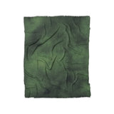 Andromeda Watercolor Navy & Kelly Green in Twin (68" x 88") Size