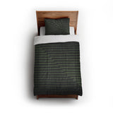 Euclid Black & Green in Twin (68" x 88") Size