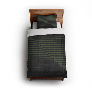 Euclid Black & Green in Twin (68" x 88") Size