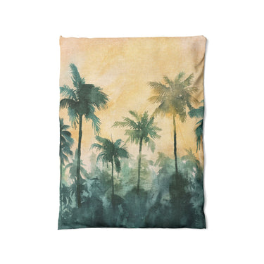 Sunset Palms Green & Orange in Twin (68" x 88") Size