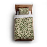 Floranna Ivory & Green in Twin (68" x 88") Size