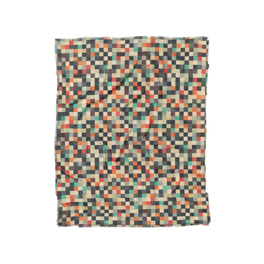 Pixel Mosaic Multicolor Earthtone in Twin (68" x 88") Size