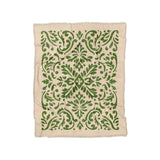Floranna Ivory & Green in Twin (68" x 88") Size