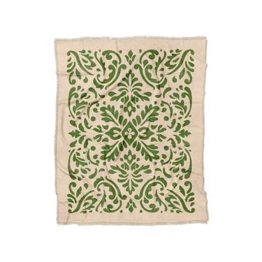 Floranna Ivory & Green in Twin (68" x 88") Size