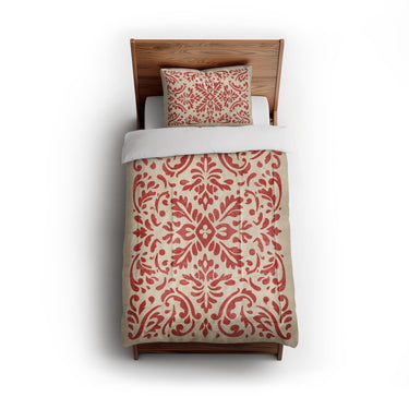 Floranna Ivory & Red in Twin (68" x 88") Size