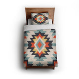 Dakota Blue & Orange in Twin (68" x 88") Size
