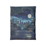 8 Bit Uptown Twilight Skyline in Twin (68" x 88") Size