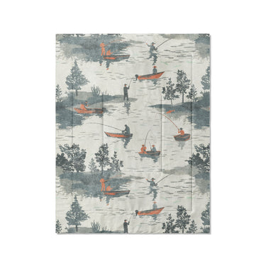 Gone Fishing in Twin (68" x 88") Size