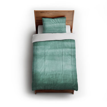 Jacinda Watercolor Teal Ombre in Twin (68" x 88") Size