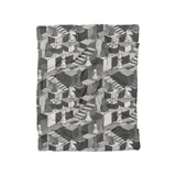 Harmon Surreal Chess Black & White in Twin (68" x 88") Size