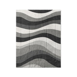 Sinuous Grey Monochrome in Twin (68" x 88") Size