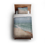 On the Beach by Fidelia Bridges in Twin (68" x 88") Size