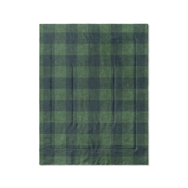 Buffalo Plaid Green Navy in Twin (68" x 88") Size