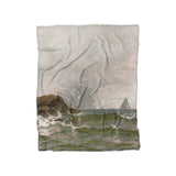 Stormy Narragansett Pier by Thomas Bircher in Twin (68" x 88") Size