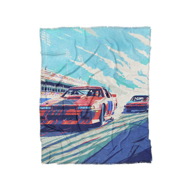 8 Bit Stock Cars in Twin (68" x 88") Size