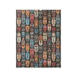 Tribal Masks in Twin (68" x 88") Size