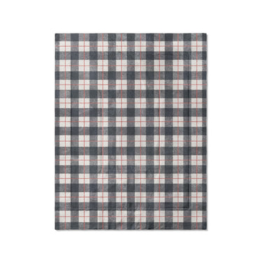 Wallace Plaid Navy & Red in Twin (68" x 88") Size