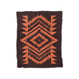 Reyno Orange & Maroon in Twin (68" x 88") Size
