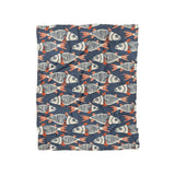 Tribal Fish in Twin (68" x 88") Size