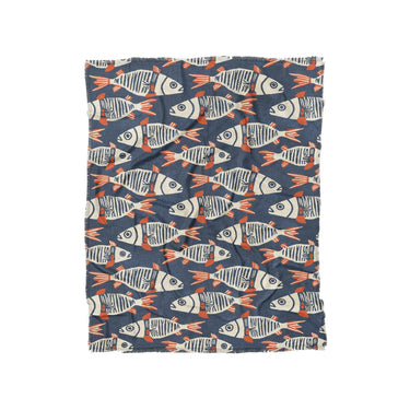 Tribal Fish in Twin (68" x 88") Size