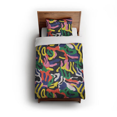 Umberto Black Multicolor in Twin (68" x 88") Size