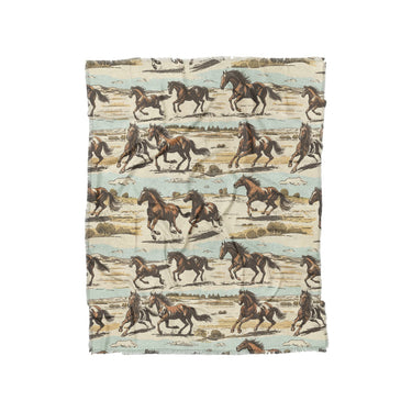 Wild Horses in Twin (68" x 88") Size