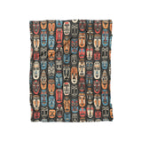 Tribal Masks in Twin (68" x 88") Size