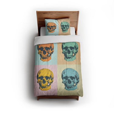 Pop Art Skulls in Twin (68" x 88") Size