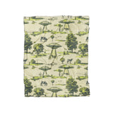 UFO Cow Abduction Toile in Twin (68" x 88") Size