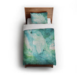 Zephyr Watercolor Emerald in Twin (68" x 88") Size