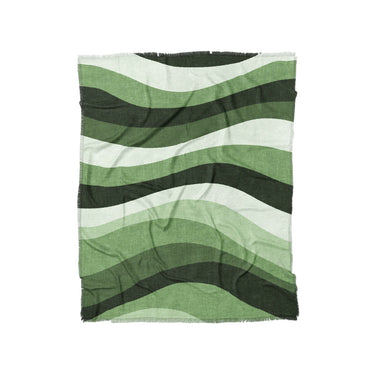 Sinuous Green Monochrome in Twin (68" x 88") Size